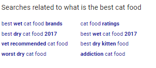 screenshot of related searches