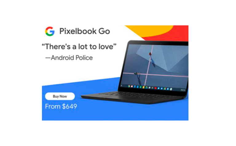 Pixel book with Android Police trust badge ad