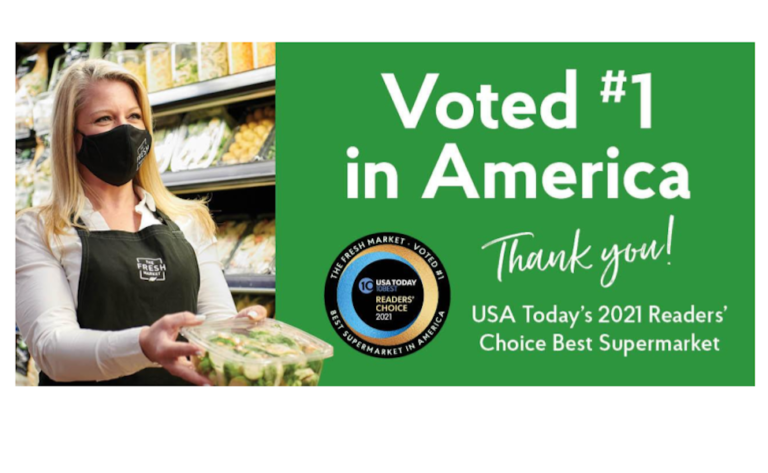 Fresh Market ad with USA Today trust badge